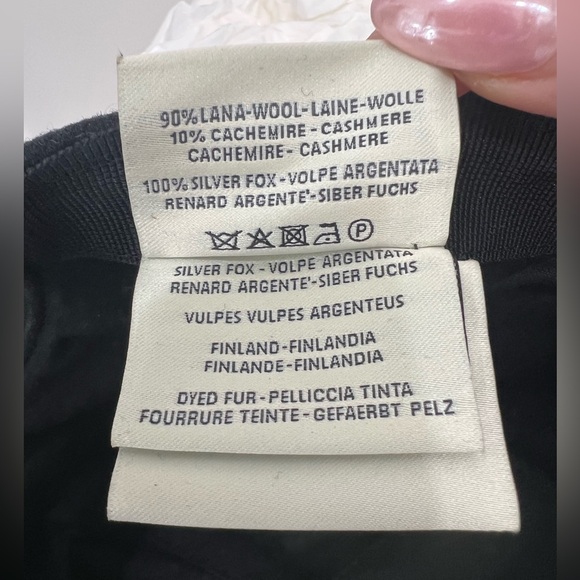 Fendi Fur Baseball Cap – Silver Fox Fur | Black/Green/Magenta | NWT | size M - Picture 8 of 11